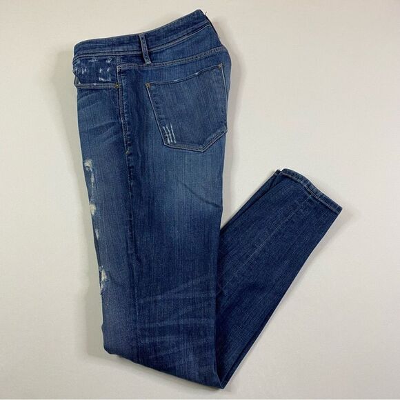 Sinclair Skinny Jeans Women's 28 Distressed Denim Mid Rise Stretch - Picture 2 of 11